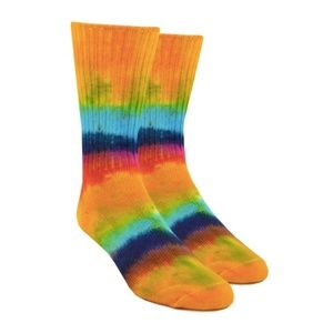 1 Pair Maggie's Organic Hand Died Crew Socks  Made in USA NWT